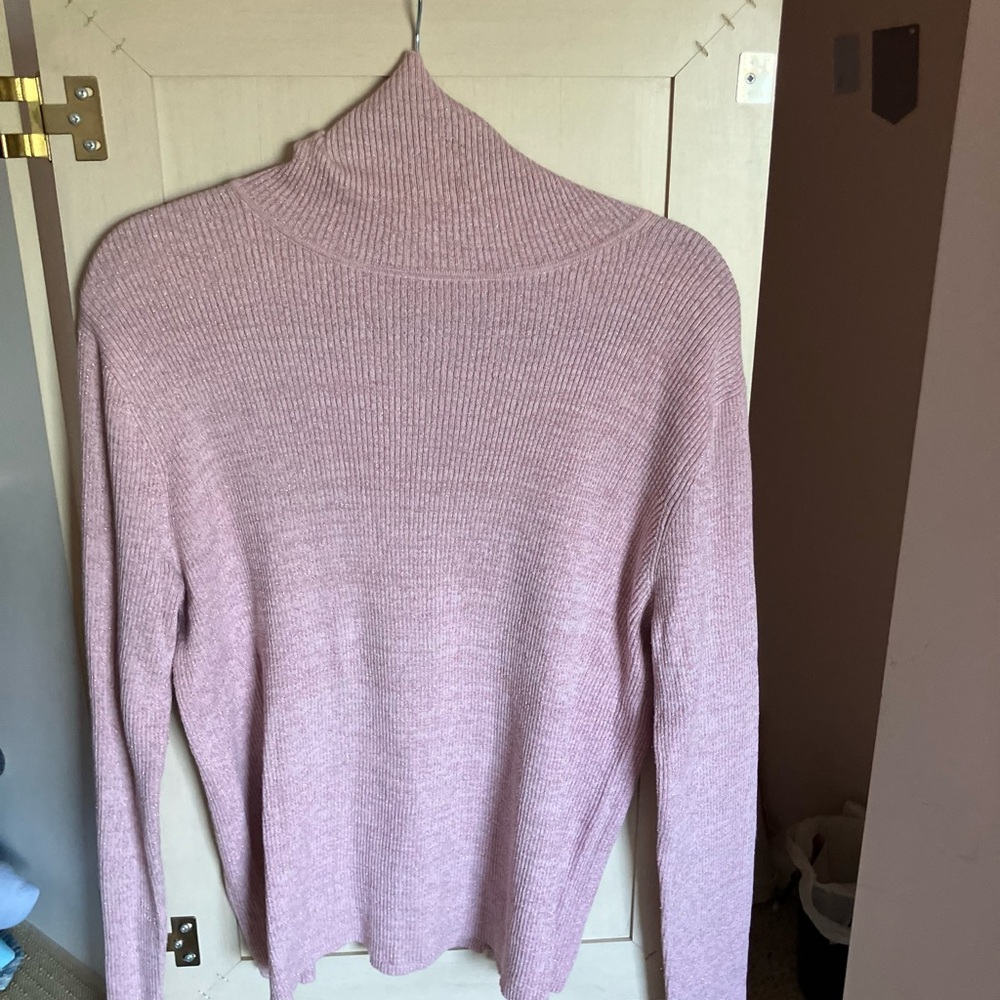 Purple crop turtleneck